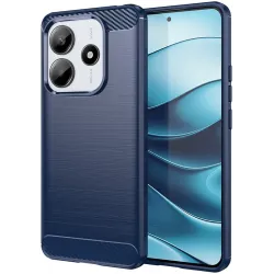 Coque arrière en silicone Phonesta Carbon pour Xiaomi Redmi Note 14 5G - Bleu