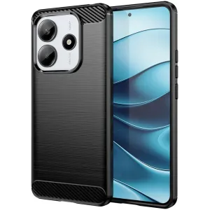 Coque arrière en silicone Phonesta Carbon pour Xiaomi Redmi Note 14 5G - Noir