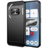 Coque arrière en silicone Phonesta Carbon pour Nothing Phone (2a) / (2a) Plus - Noir