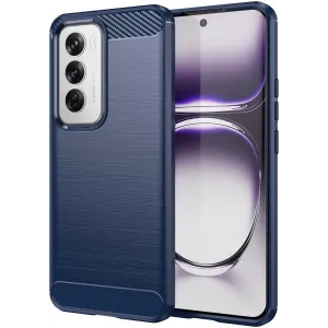 Coque arrière en silicone Phonesta Carbon pour Oppo Reno12 - Bleu