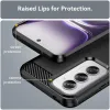 Coque arrière en silicone Phonesta Carbon pour Oppo Reno12 Pro - Noir 6