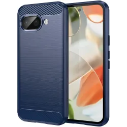 Coque arrière en silicone Phonesta Carbon pour Google Pixel 9a - Bleu