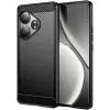 Coque arrière en silicone Phonesta Carbon pour Realme GT 6 - Noir