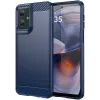Coque arrière en silicone Phonesta Carbon pour Motorola Moto G55 - Bleu