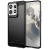 Coque arrière en silicone Phonesta Carbon pour Motorola Edge 50 Pro - Noir