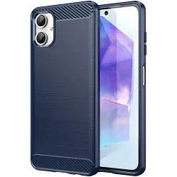 Coque arrière en silicone Phonesta Carbon pour Samsung Galaxy A06 4G - Bleu