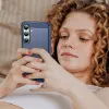 Coque arrière en silicone Phonesta Carbon pour Samsung Galaxy S24 FE - Bleu 6