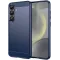 Coque arrière en silicone Phonesta Carbon pour Samsung Galaxy S25 Plus/S24 Plus - Bleu