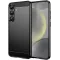 Coque arrière en silicone Phonesta Carbon pour Samsung Galaxy S25 Plus/S24 Plus - Noir