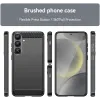 Coque arrière en silicone Phonesta Carbon pour Samsung Galaxy S25 Plus/S24 Plus - Noir 2