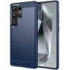 Coque arrière en silicone Phonesta Carbon pour Samsung Galaxy S25 Ultra - Bleu