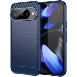 Coque arrière en silicone Phonesta Carbon pour Google Pixel 10 / 10 Pro - Bleu