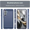 Coque arrière en silicone Phonesta Carbon pour Samsung Galaxy S25 FE - Bleu 2