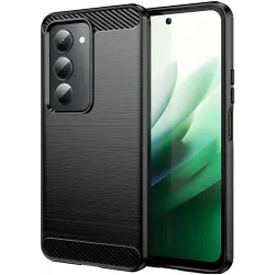 Coque arrière en silicone Phonesta Carbon pour Xiaomi Redmi 15 - Noir