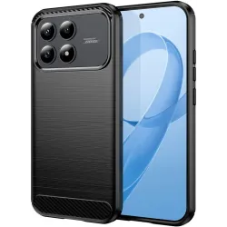 Coque arrière en silicone Phonesta Carbon pour Xiaomi Poco F8 Pro - Noir