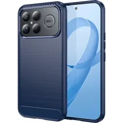 Coque arrière en silicone Phonesta Carbon pour Xiaomi Poco F8 Ultra - Bleu