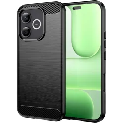 Coque arrière en silicone Phonesta Carbon pour HONOR 600 Lite - Noir