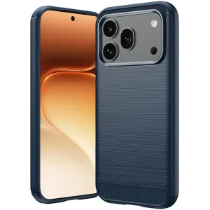Coque arrière en silicone Phonesta Carbon pour HONOR 600/600 Pro - Bleu