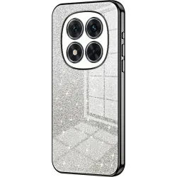 Coque arrière en silicone Phonesta Crystal Sparkle pour Xiaomi Redmi Note 14 Pro 5G / Xiaomi Poco X7 - Noir