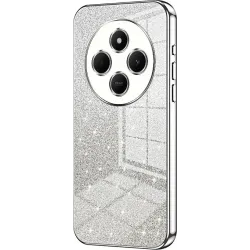 Coque arrière en silicone Phonesta Crystal Sparkle pour Xiaomi Redmi 14C / Xiaomi Poco C75 - Argent