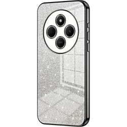 Coque arrière en silicone Phonesta Crystal Sparkle pour Xiaomi Redmi 14C / Xiaomi Poco C75 - Noir