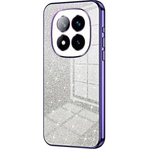 Coque arrière en silicone Phonesta Crystal Sparkle pour Xiaomi Redmi Note 14 Pro Plus - Violet