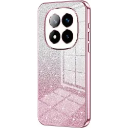 Coque arrière en silicone Phonesta Crystal Sparkle pour Xiaomi Redmi Note 14 Pro Plus - Rose