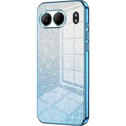 Coque arrière en silicone Phonesta Crystal Sparkle pour OnePlus Nord 4 - Bleu