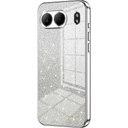 Coque arrière en silicone Phonesta Crystal Sparkle pour OnePlus Nord 4 - Argent