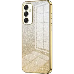 Coque arrière en silicone Phonesta Crystal Sparkle pour Samsung Galaxy A16 - Or