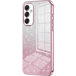 Coque arrière en silicone Phonesta Crystal Sparkle pour Samsung Galaxy A16 - Rose