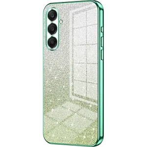 Coque arrière en silicone Phonesta Crystal Sparkle pour Samsung Galaxy A26 - Vert