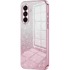 Coque arrière en silicone Phonesta Crystal Sparkle pour Samsung Galaxy A36 - Rose