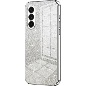 Coque arrière en silicone Phonesta Crystal Sparkle pour Samsung Galaxy A36 - Argent