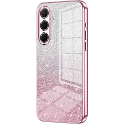Coque arrière en silicone Phonesta Crystal Sparkle pour Samsung Galaxy A56 - Rose