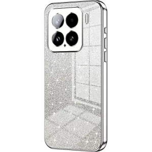 Coque arrière en silicone Phonesta Crystal Sparkle pour Xiaomi 15 - Argent