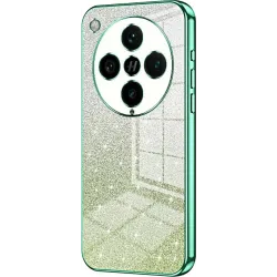 Coque arrière en silicone Phonesta Crystal Sparkle pour Oppo Find X8 Pro - Vert