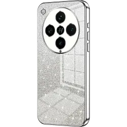 Coque arrière en silicone Phonesta Crystal Sparkle pour Oppo Find X8 Pro - Argent