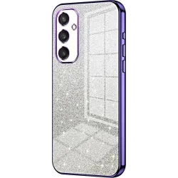 Coque arrière en silicone Phonesta Crystal Sparkle pour Samsung Galaxy S25 - Violet