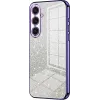 Coque arrière en silicone Phonesta Crystal Sparkle pour Samsung Galaxy S25 Plus - Violet