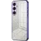 Coque arrière en silicone Phonesta Crystal Sparkle pour Samsung Galaxy S25 Plus - Violet