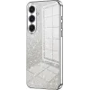 Coque arrière en silicone Phonesta Crystal Sparkle pour Samsung Galaxy S25 Plus - Argent