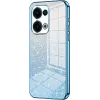 Coque arrière en silicone Phonesta Crystal Sparkle pour Oppo Reno13 - Bleu