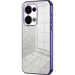 Coque arrière en silicone Phonesta Crystal Sparkle pour Oppo Reno13 - Violet