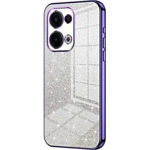 Coque arrière en silicone Phonesta Crystal Sparkle pour Oppo Reno13 - Violet