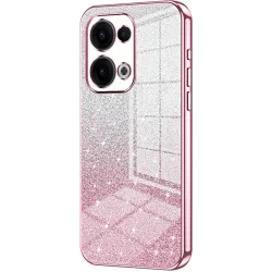 Coque arrière en silicone Phonesta Crystal Sparkle pour Oppo Reno13 - Rose