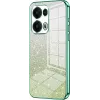 Coque arrière en silicone Phonesta Crystal Sparkle pour Oppo Reno13 Pro - Vert