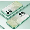 Coque arrière en silicone Phonesta Crystal Sparkle pour Oppo Reno13 Pro - Vert 2