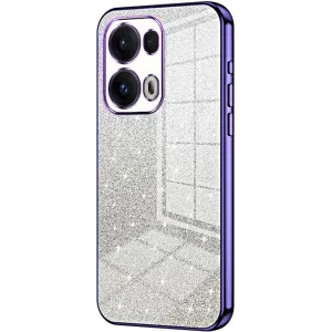 Coque arrière en silicone Phonesta Crystal Sparkle pour Oppo Reno13 Pro - Violet