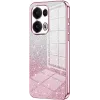 Coque arrière en silicone Phonesta Crystal Sparkle pour Oppo Reno13 Pro - Rose